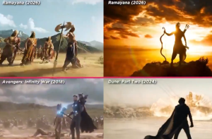 ’’رامائن‘‘ ٹیزر پر نقل کے الزامات، ہالی ووڈ مناظر سے مماثلت، تنقیدیں