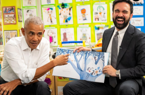 ظہران ممدانی اور سابق امریکی صدر بارک اوباما کی چائلڈکیئر سینٹر میں پہلی ملاقات