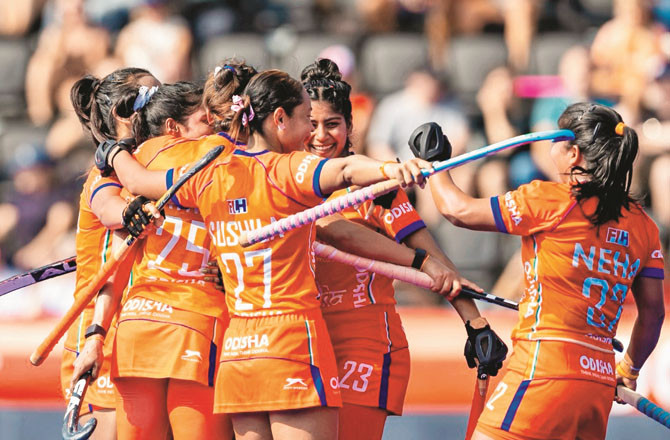 The Indian women`s hockey team defeated Germany 3-1. Picture: INN