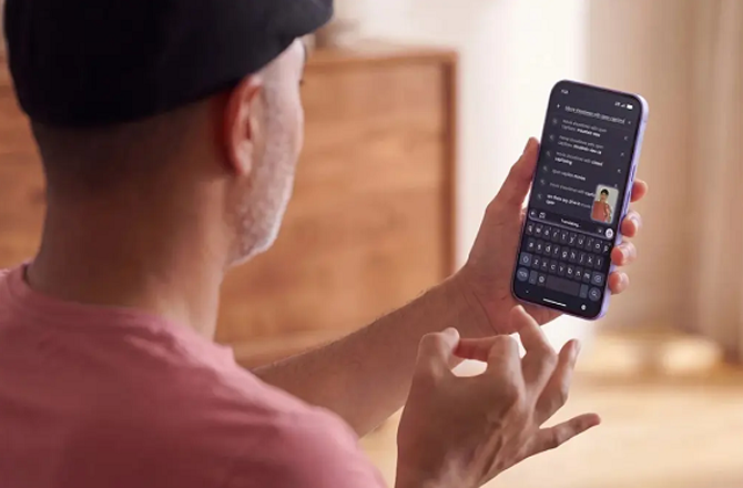 Google`s SL2T model translates sign language into text on a smartphone. Image: X