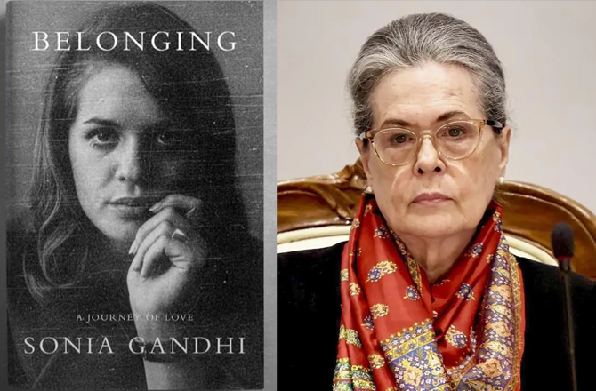 Sonia Gandhi, from her book Belonging: A Journey of Love. Photo: INN