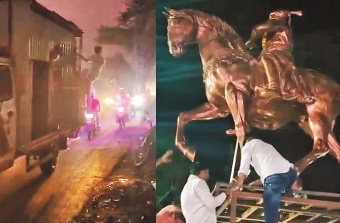 Tension Prevails In Kakargaon, Buldana Due To Installation Of Statue.Photo:INN