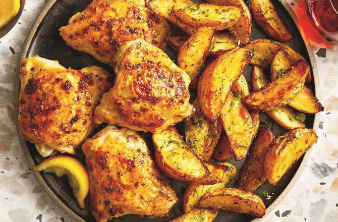 Chicken With Grilled Potato. Photo: INN