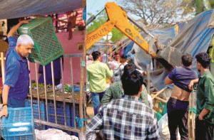 مالونی سبزی مارکیٹ میں انہدامی کارروائی سےافرا تفری کا ماحول 