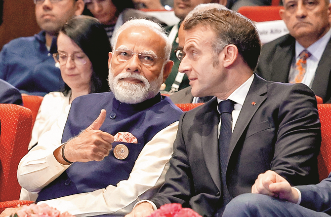 میکرون کا اے آئی کو ذمہ دار بنانے پر زور،ہندوستان کیساتھ تعاون کے فروغ کی خواہش