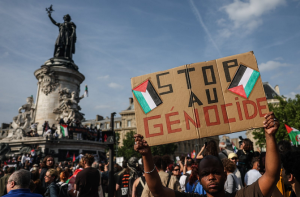 پیرس میں فلسطین، کانگو اور سوڈان کے حق میں یکجہتی ریلی
