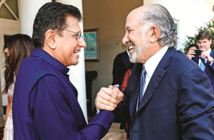 پیوش گوئل سے امریکی وزیر تجارت ہاورڈ لٹنیک کی ملاقات