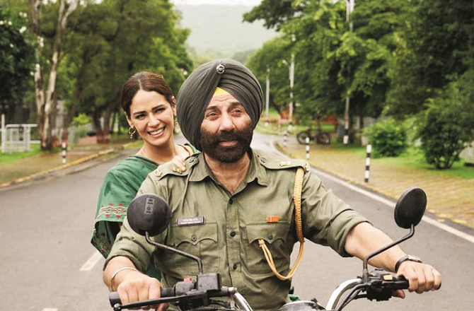 Sunny Deol and Mona Singh can be seen in a scene from the film `Border 2`. Picture: INN