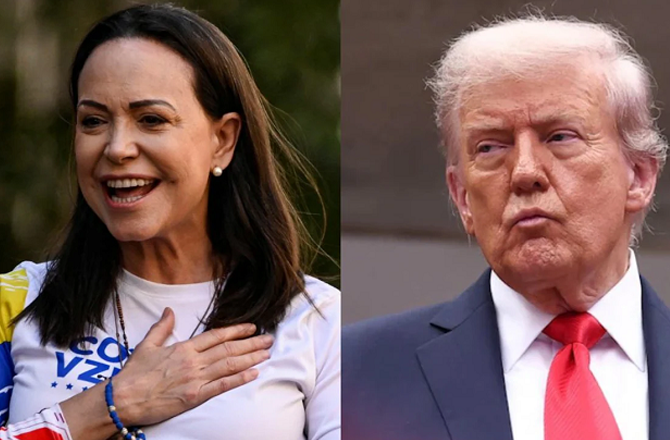 وینزویلا: نوبیل امن انعام پر اختلاف، ٹرمپ اور وینزویلا کی اپوزیشن لیڈر میں دوری