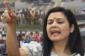 مہوا موئترا پر حملہ، پتھر اور انڈے پھینکے گئے
