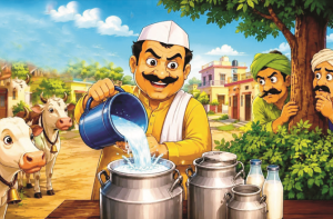 مختصر کہانی: کہاوتوں کی کہانی: دودھ کا دودھ پانی کا پانی