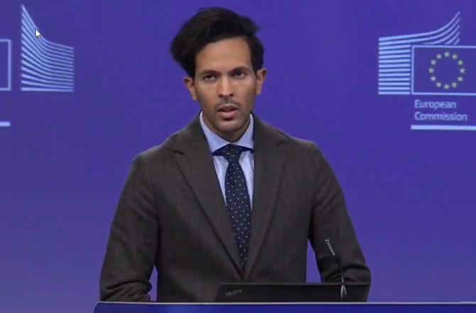 EU Commission spokesperson Anouar El Anouni. Photo: X