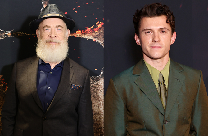 Tom Holland and JK Simmons. Photo: INN