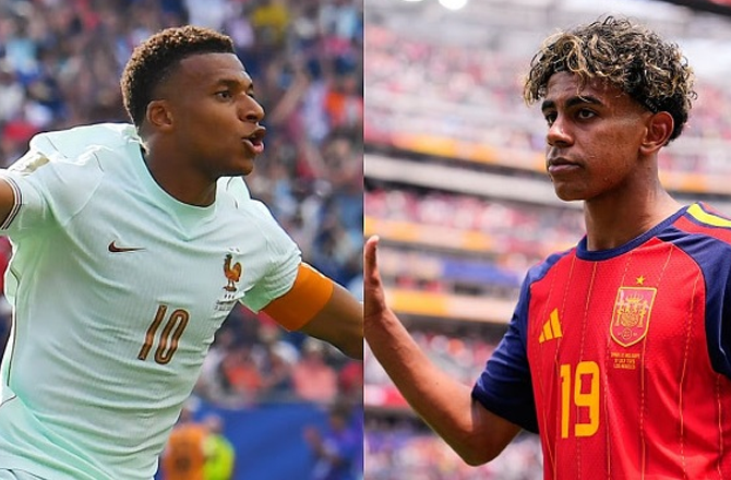 Mbappe and Lamine Yamal. Photo: INN