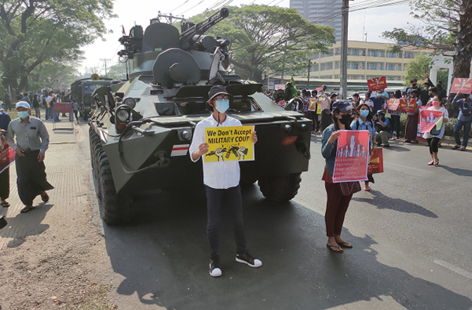 Public demonstration against Myanmar`s military government. Photo: X