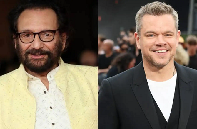 Matt Damon and Shekhar Kapur. Photo: INN
