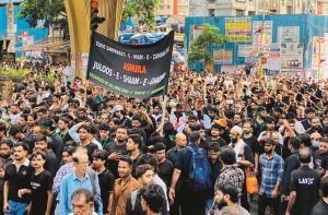 شہر و مضافات میں جلوسِ عاشورہ میں شرکاء کا اِژدہام