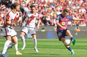 اسپینش فٹ بال لیگ : بارسلونا کی ۲۴؍ویں  فتح،پوزیشن مستحکم کرلی