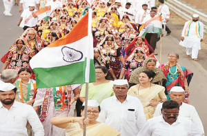 عثمان آباد کےتلجا پورمیں کانگریس کی کسان سنگھرش یاترا