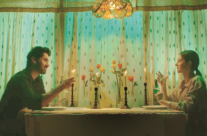 Lakshya and Ananya Panday can be seen in a scene from the film `Chand Mera Dil`. Photo: INN
