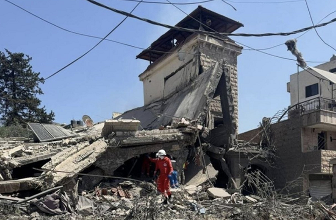 A picture of the destruction caused by Israel in southern Lebanon. Photo: X