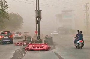 آندھی اور تیز ہواؤں کے سبب ایکناتھ شندے کا ہیلی کاپٹر کلیان میں لینڈ نہ کر سکا