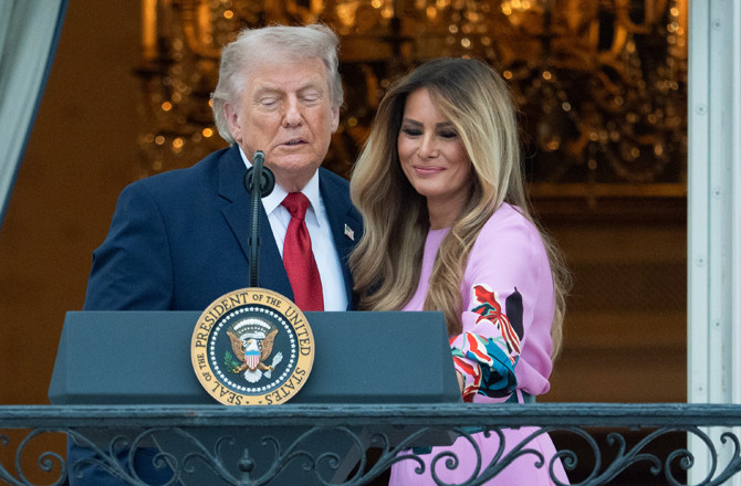 Donald And Melania Trump.Photo:PTI