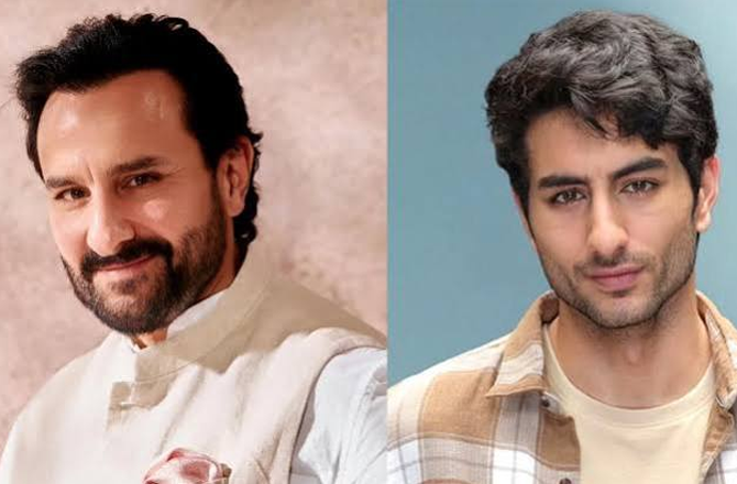 Ibrahim Ali Khan and Saif Ali Khan. Photo: INN