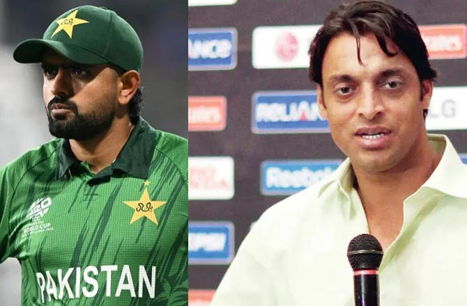 Babar Azam Shoaib Akhtar.Photo:INN