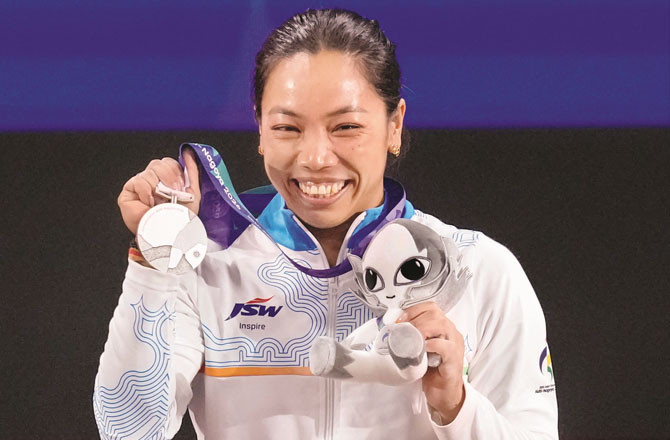 Indian weightlifter Mirabai Chanu. Photo: INN