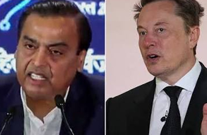 Mukesh Ambani And Elon Musk.Photo:INN
