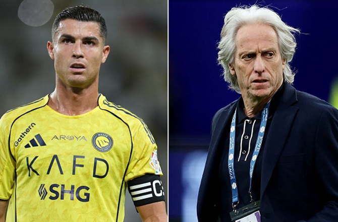 Jorge Jesus and Cristiano Ronaldo. Photo: X