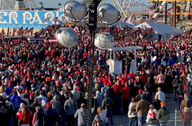 A scene from a US election rally. Photo: X