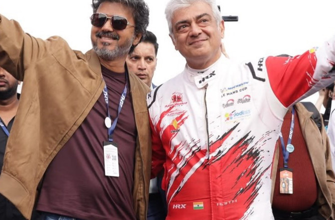 Ajith Kumar And Vijay.Photo:X