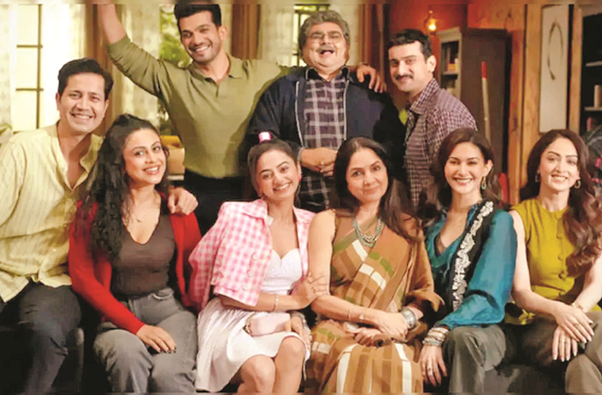 All the key actors can be seen in a scene from the web series `Chumbak`. Photo: INN